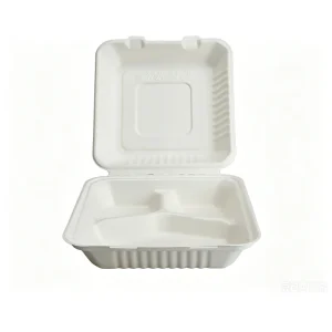 8-inch 3‑Compartment Clamshell